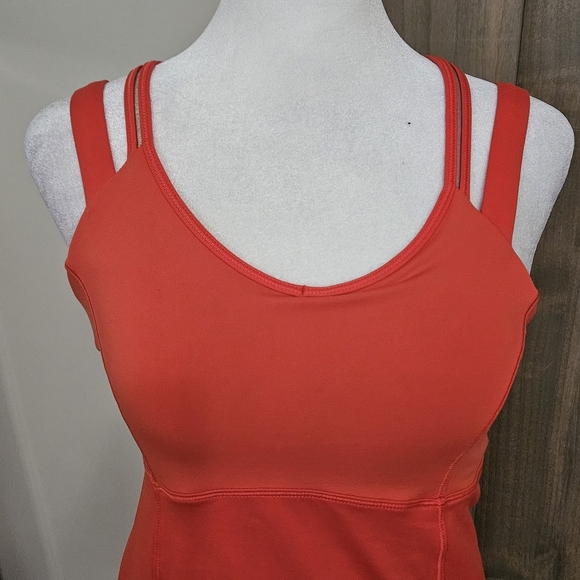 LULULEMON Happy Strappy Tank In Alarming Red.Size 6 - Picture 6 of 15